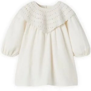 LIKE NEW! Zara baby girl cream crochet collar dress 18-24M